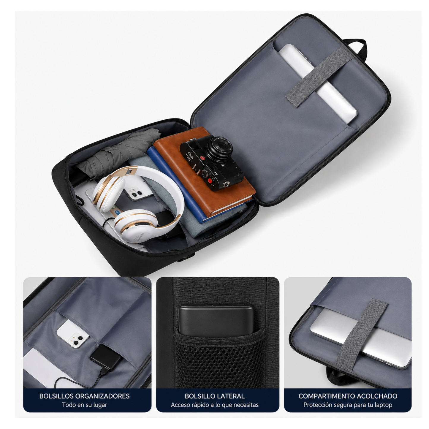 Mochila Antirrobo Premium con Candado y Puerto USB
