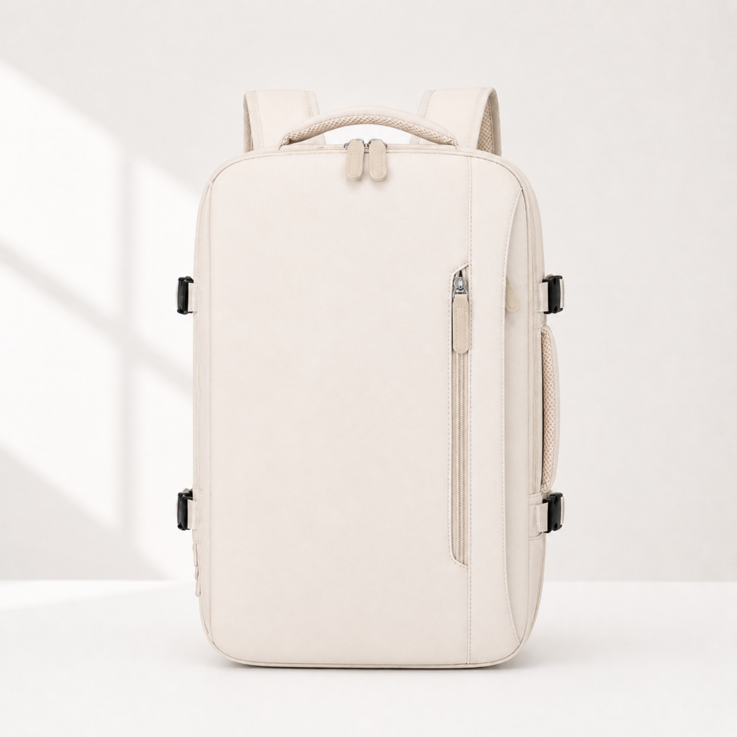 Mochila Voyager Max USB para Mujer de Viaje Expandible | Beige
