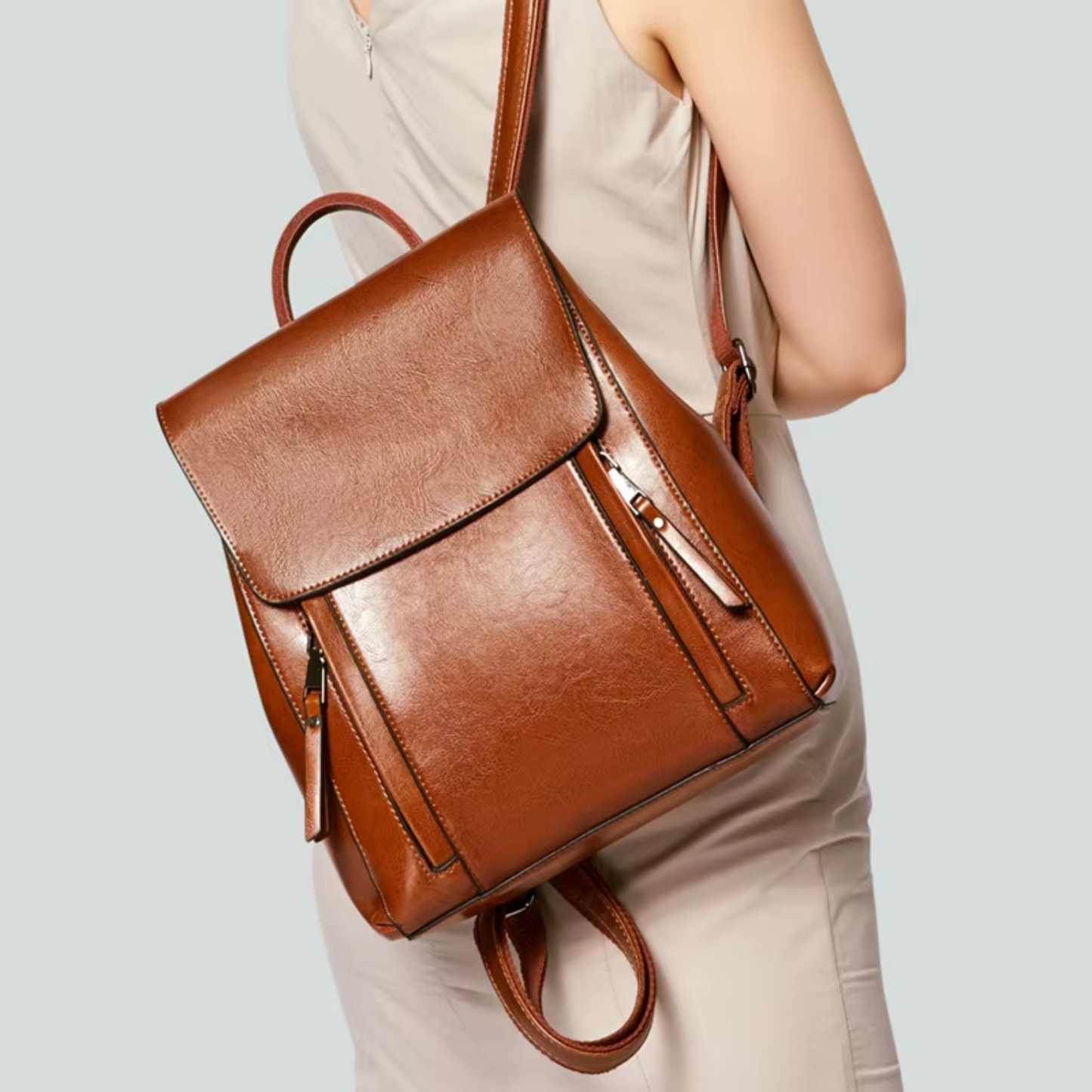 Mochila ELEGANCE CLASSIC Cuero Premium