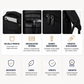 Mochila Voyager Max USB para Hombre de Viaje Expandible | Negro
